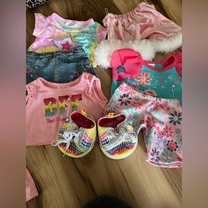 Build A Bear Workshop Girl Clothes Lot Floral Rainbow